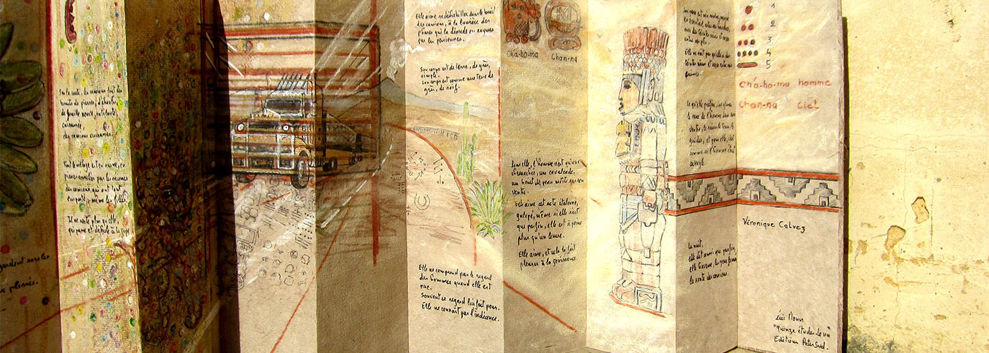 Livre d'artiste Exode blanc par Véronique Calvez