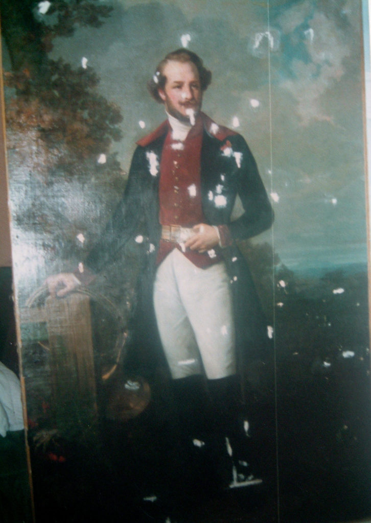 Armand Géraud Victurnin de Crussol, 11ème duc d'Uzès tableau avant restauration